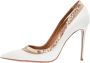 Aquazzura Pre-owned Leather heels White Dames - Thumbnail 1