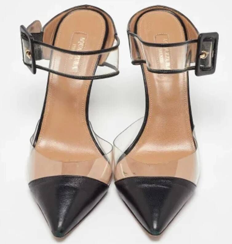 Aquazzura Pre-owned Leather mules Black Dames