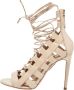 Aquazzura Pre-owned Leather sandals Beige Dames - Thumbnail 1