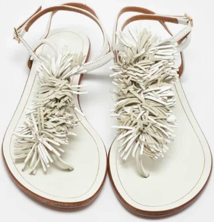 Aquazzura Pre-owned Leather sandals White Dames