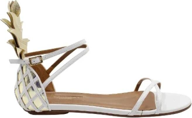 Aquazzura Pre-owned Leather sandals White Dames