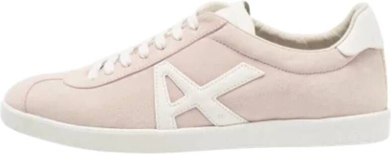 Aquazzura Pre-owned Leather sneakers Pink Dames