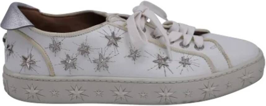 Aquazzura Pre-owned Leather sneakers White Dames