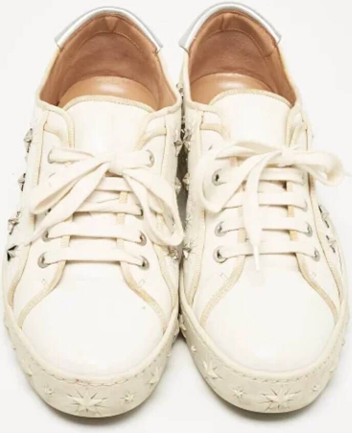 Aquazzura Pre-owned Leather sneakers White Dames