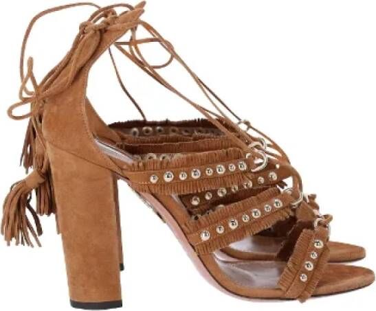 Aquazzura Pre-owned Sandalen Brown Dames