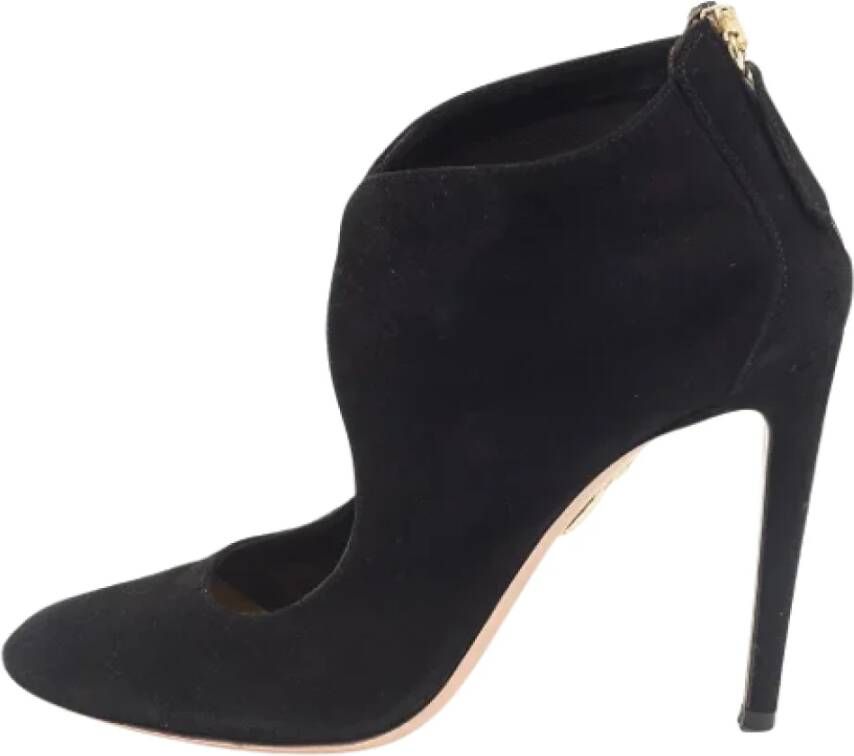 Aquazzura Pre-owned Suede boots Black Dames