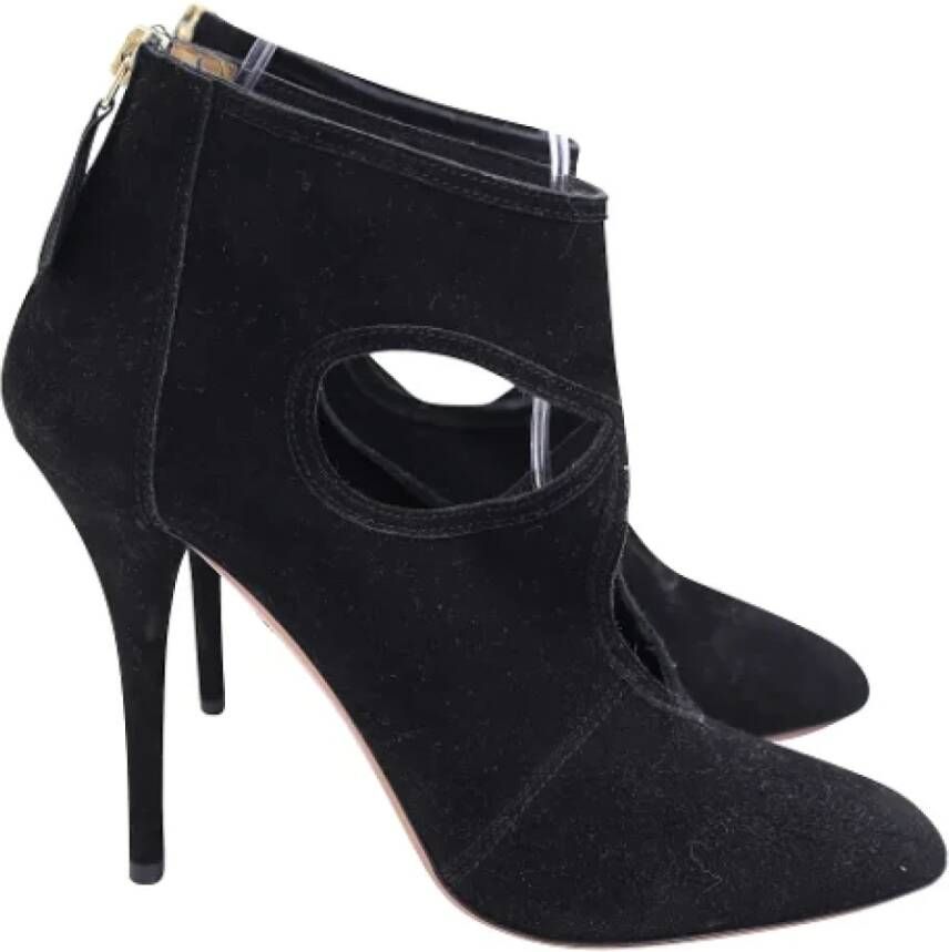 Aquazzura Pre-owned Suede boots Black Dames