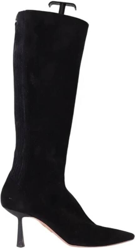 Aquazzura Pre-owned Suede boots Black Dames