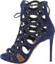 Aquazzura Pre-owned Suede boots Blue Dames - Thumbnail 1