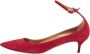 Aquazzura Pre-owned Suede heels Red Dames - Thumbnail 1