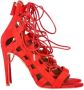 Aquazzura Pre-owned Suede heels Red Dames - Thumbnail 1