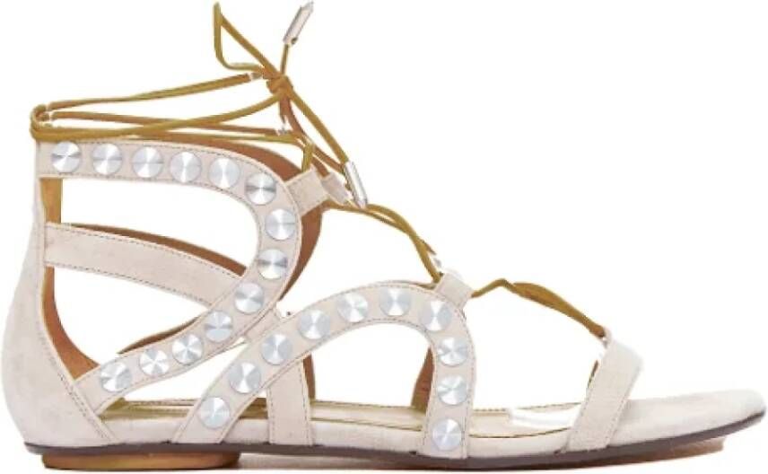 Aquazzura Pre-owned Suede sandals Beige Dames