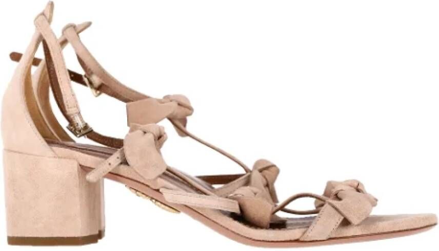 Aquazzura Pre-owned Suede sandals Beige Dames