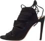 Aquazzura Pre-owned Suede sandals Black Dames - Thumbnail 1