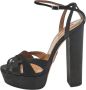 Aquazzura Pre-owned Suede sandals Black Dames - Thumbnail 1