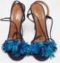 Aquazzura Pre-owned Suede sandals Blue Dames - Thumbnail 1