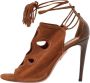 Aquazzura Pre-owned Suede sandals Brown Dames - Thumbnail 1