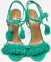 Aquazzura Pre-owned Suede sandals Green Dames - Thumbnail 1