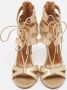 Aquazzura Pre-owned Suede sandals Yellow Dames - Thumbnail 1