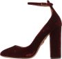 Aquazzura Pre-owned Velvet heels Brown Dames - Thumbnail 1