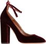 Aquazzura Pre-owned Velvet heels Red Dames - Thumbnail 1