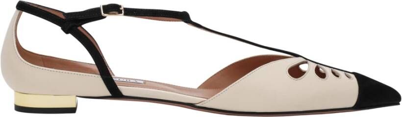 Aquazzura Puntige Ballerina Flats Camille Beige Dames