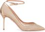 Aquazzura Puntige Neus Mesh Pumps met Enkelband Yellow Dames - Thumbnail 1