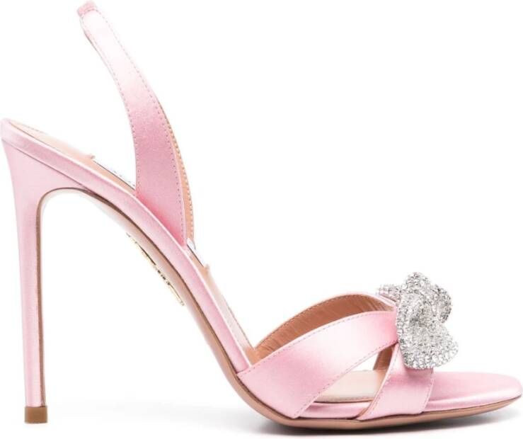 Aquazzura Roze Slingback Stiletto Hakken Pink Dames