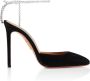 Aquazzura Suede Slingback Pumps Black Dames - Thumbnail 1