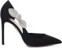 Aquazzura Velvet Pumps met Contrasterende Strik Black Dames - Thumbnail 1