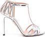 Aquazzura Zilver Stiletto Hiel Enkelband Gray Dames - Thumbnail 1