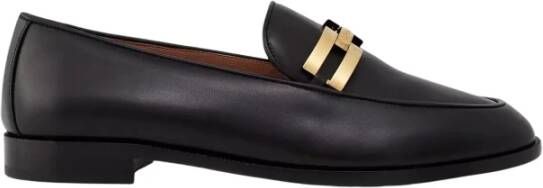 Aquazzura Zwarte Brandi Loafers met Gouden Detail Black Dames