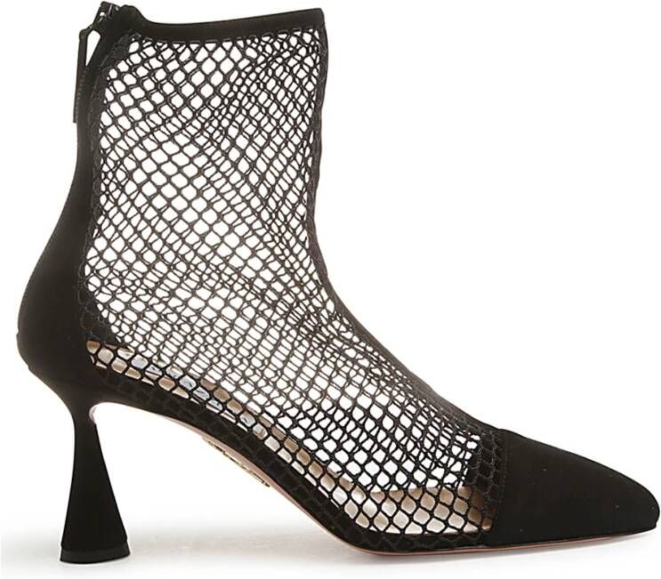 Aquazzura Zwarte Enkellaarzen Black Dames