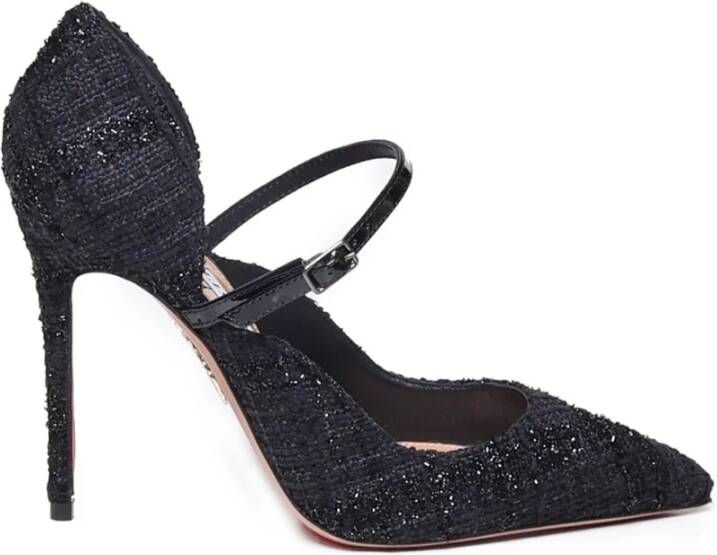 Aquazzura Zwarte hakken met enkelbandje Black Dames