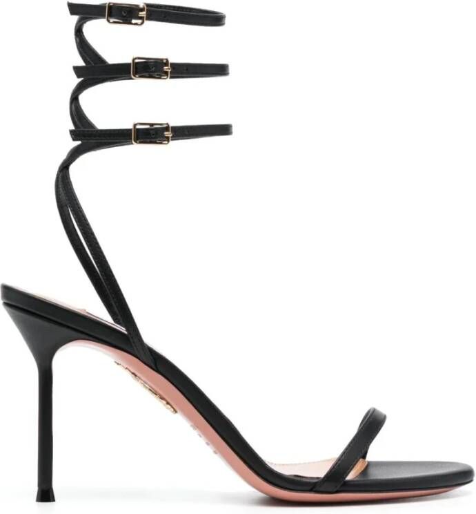 Aquazzura Zwarte Sandaal Essence 85 Black Dames