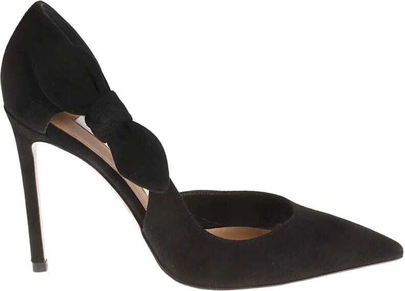 Aquazzura Zwarte Strik Pomp Hakken Black Dames