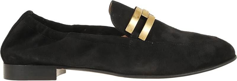 Aquazzura Zwarte Zachte Mocassin Schoenen Black Dames