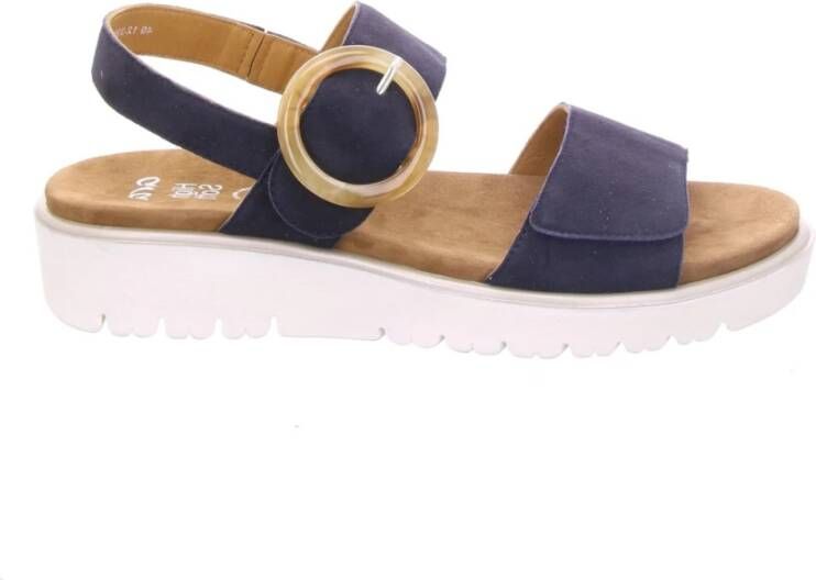 Ara Blauwe Sandalen met Sleehak Blue Dames