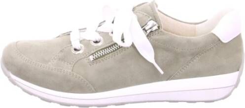 Ara Grijze Veterschoenen Velours Leer Gray Dames