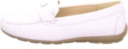 Ara Leren Instap Platte Schoenen White Dames