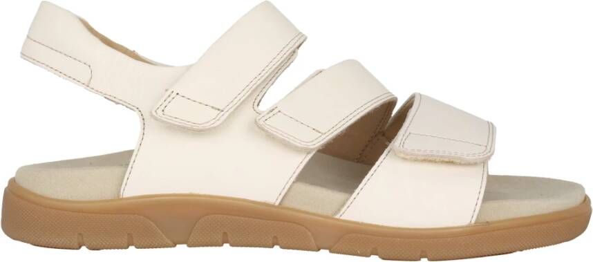 Ara Off White Leren Dames Sandaal Beige Dames