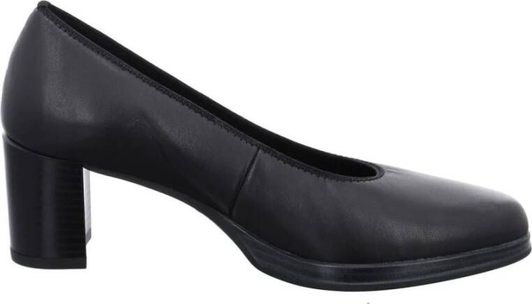 Ara Zwarte Leren Zakelijke Pumps Black Dames