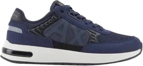 Armani Exchange Blauwe Sneakers Elegante Stijl Blue Heren