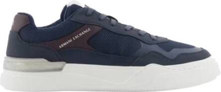 Armani Exchange Blauwe Sneakers Modern Design Urban Stijl Blue Heren