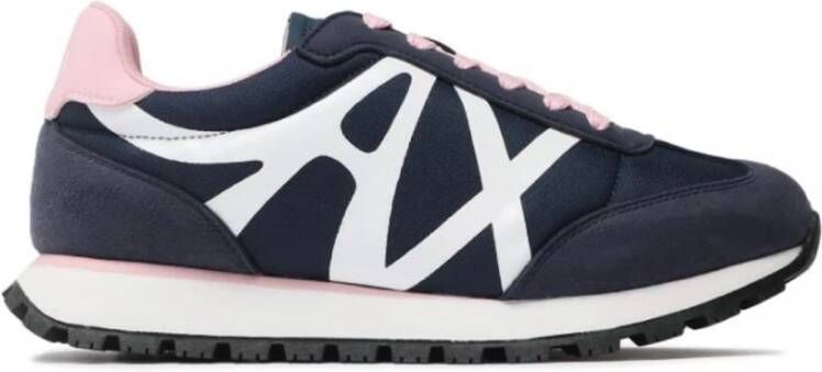 Armani Exchange Blauwe Sneakers Multicolor Dames