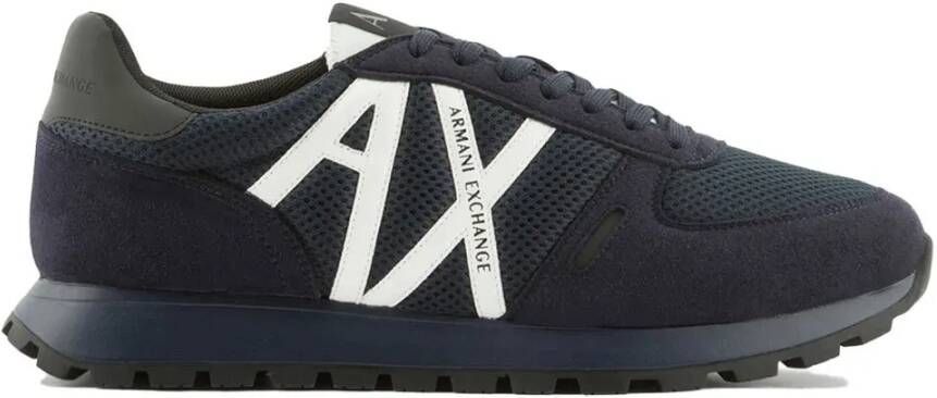 Armani Exchange Blauwe Sneakers voor Stijlvolle Look Blue Heren