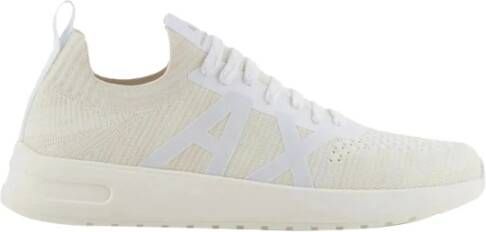 Armani Exchange Crème Sneakers Stijlvol Minimalistisch Ontwerp Beige Heren