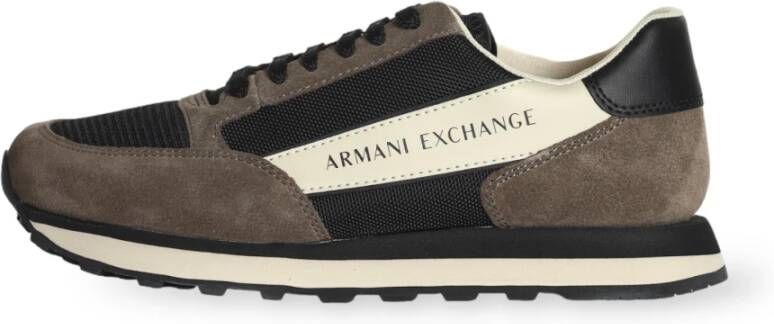 Armani Exchange Sneakers met mesh inzetstukken van su de Grijs