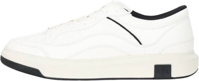 Armani Exchange Ivoor Logo Sneakers Lage Profiel White Heren