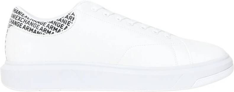 Armani Exchange Klassieke witte herensneakers White Heren